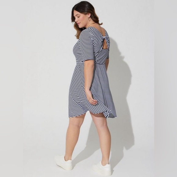 Torrid Mini Jersey Twist Back Skater Dress - Picture 6 of 8